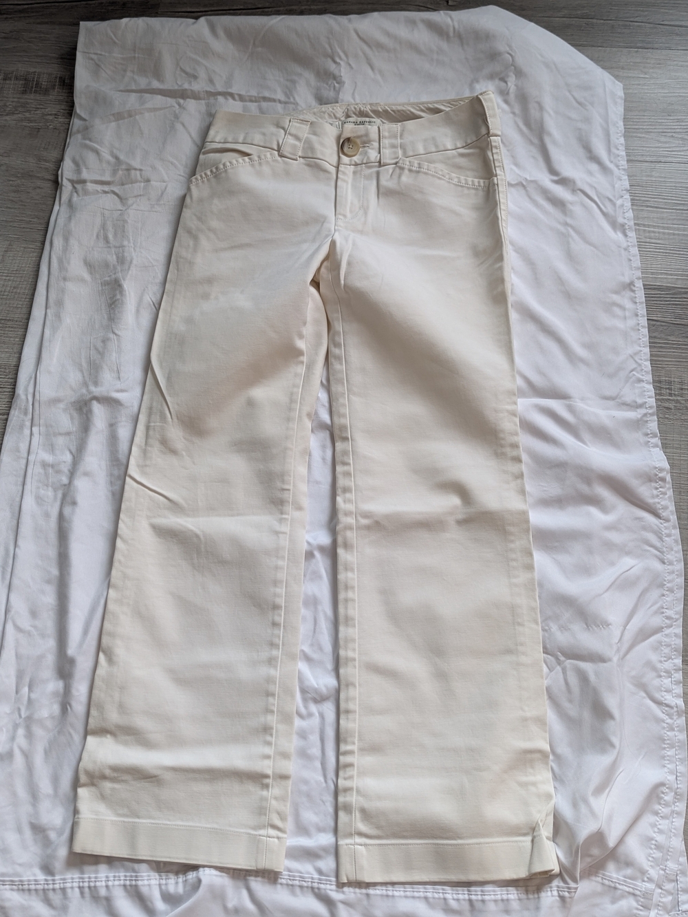 Banana Republic Martin Stretch Women's Pants - White Cream.